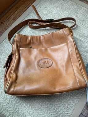 Vintage American Angel Brown Genuine Leather Shoulder Bag
